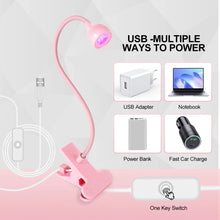 Load image into Gallery viewer, Nail LED UV Lamp for Drying Gel Nails Polish Clip-On Flexible Desk Mini Portable USB Nail Lamp UV Light Dryer for Manicure Salon
